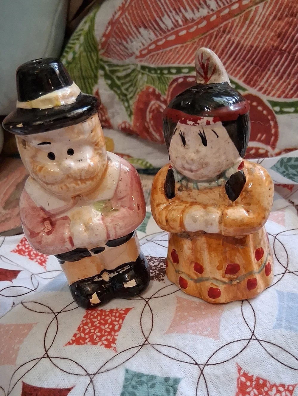 Pilgram & Indian Salt Pepper Shakers